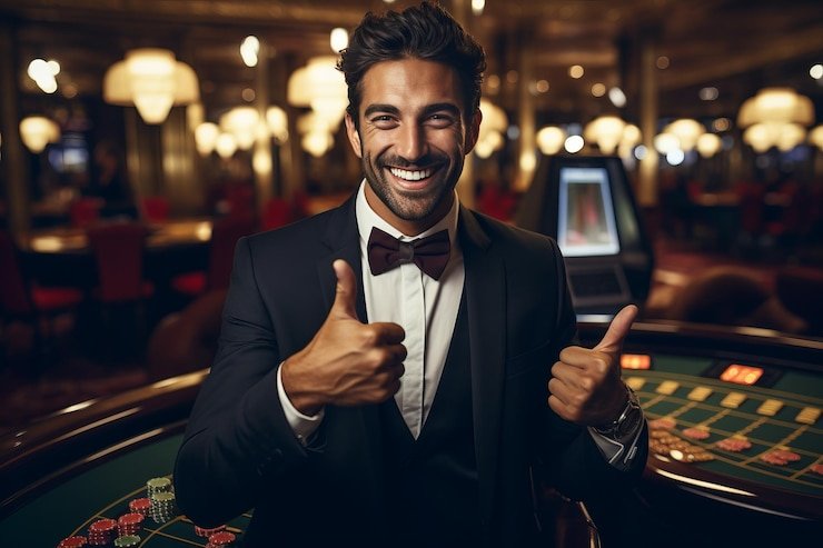Antarmuka aplikasi ahtoto menampilkan menu utama dengan kasino hidup, slot, sportsbook, dan esports